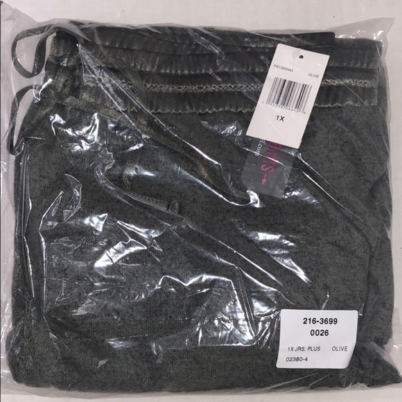 New Women's Mid Rise Jogger Pants Plus Size - Picture 3 of 11